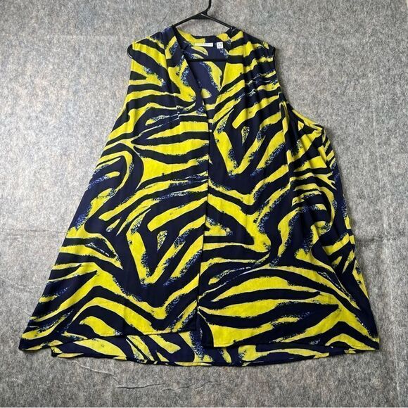 SUSAN GRAVER PRINTED CHIFFON OPEN VEST TOP QVC SIZE 24W #107 - Picture 10 of 10